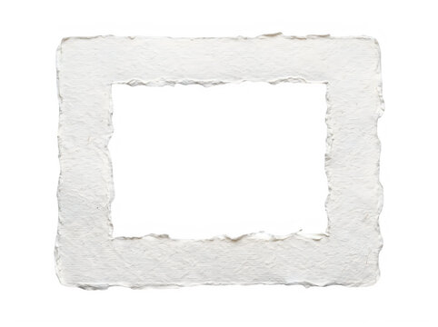 Simple textured light gray rectangular frame isolated on transparent background