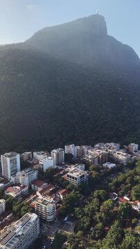 Ipanema, Rio de Janeiro, Brazil, aerial view, drone view, drone footage, bird's eye view, top view, beach, Ipanema beach, Lagoa, Lagoa Rodrigo de Freitas, lagoon, coastline, ocean, Atlantic Ocean, wat