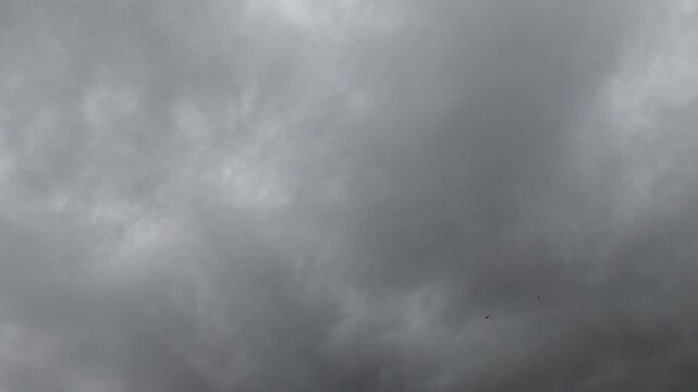 Dark stratocumulus clouds at sunset