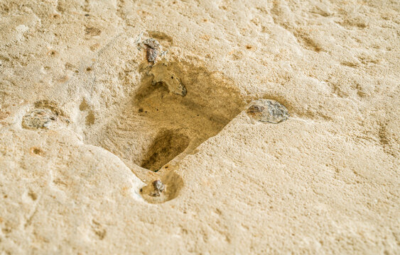 relic grave in an altar stone