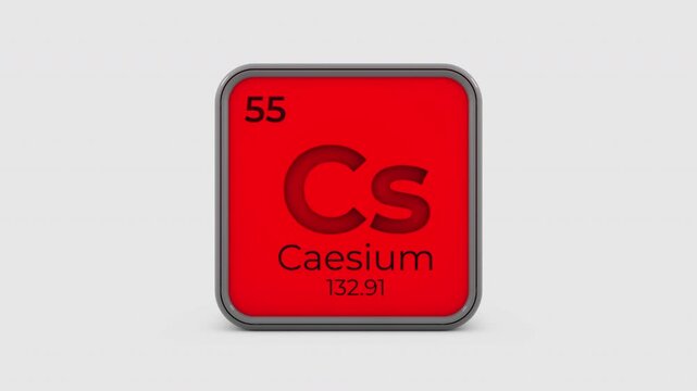 Animation of Caesium Element Periodic Table