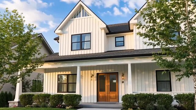 Modern suburban residential house