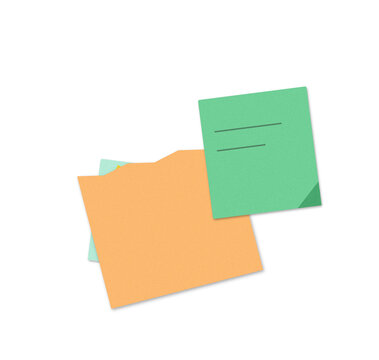 Colorful sticky notes papers for reminders and office work
