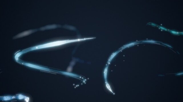 Athletic Motion Trails Sweeping Light Streaks with Strobe Afterimages Seamless Loop in soft cyan tones