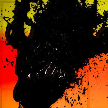 lion lnk water black liquid art  abstract mood