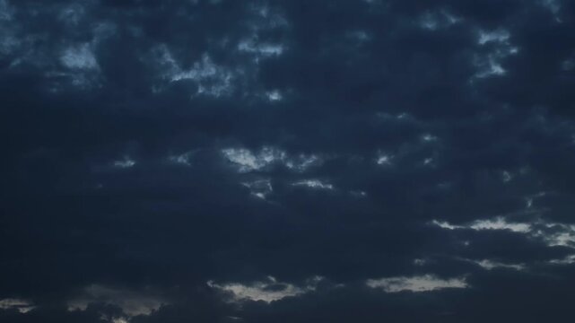 Blue mix of stratocumulus and altocumulus at dusk