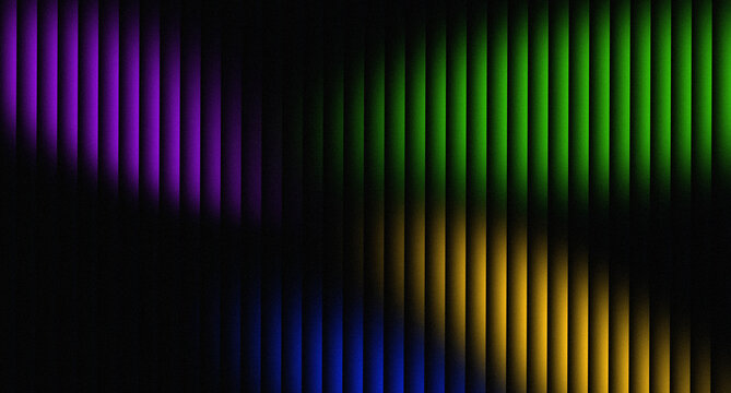 Dark Abstract Background with Four-Quadrant Multi-Color Vertical Stripes and Grain Texture