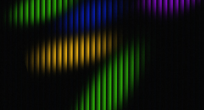 Dark Abstract Background with Four-Quadrant Multi-Color Vertical Stripes and Grain Texture