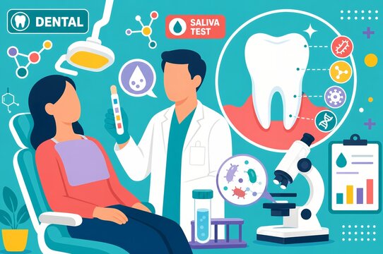 Saliva Based Diagnostics in Dentistry Medical Infographic