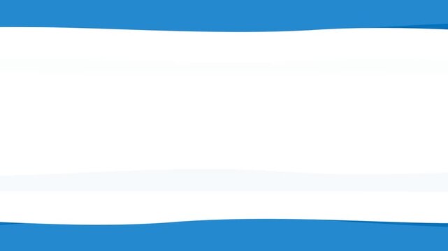 Simple blue curved bars framing a central white horizontal rectangular space for content.