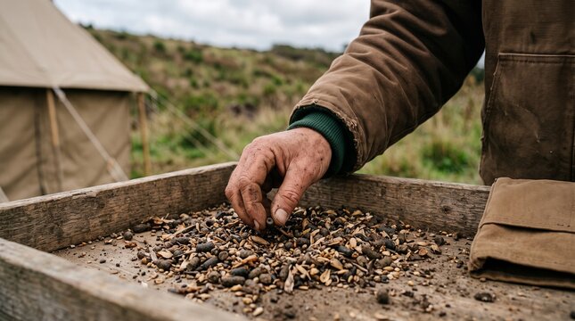 Native seed pellets prepared for aerial restoration work