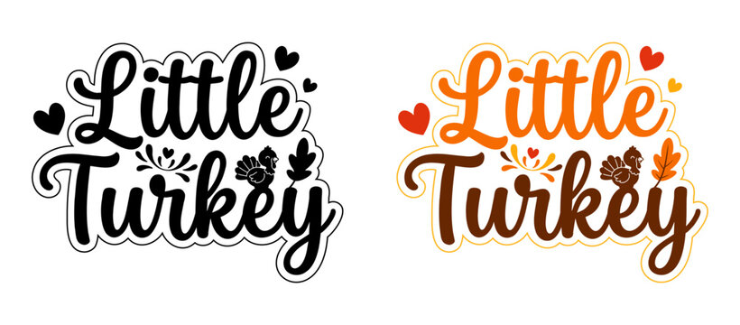 Cute cartoon toddlers celebrating thanksgiving with festive autumn decorations and seasonal harvest elements for children