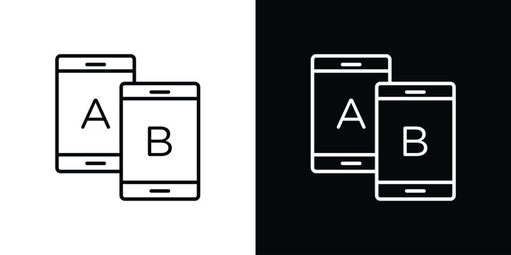 A B testing icon line artwork group