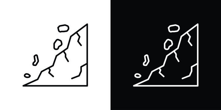 Cliff icon line artwork group