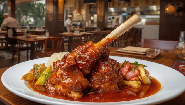 braised oxtail in sweet soy