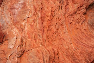 Obraz premium macroshot of abstract textures and layers of rocks in valley of fire national park