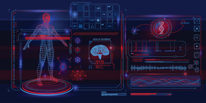 Avatar and digital health, human vital signs, body modeling