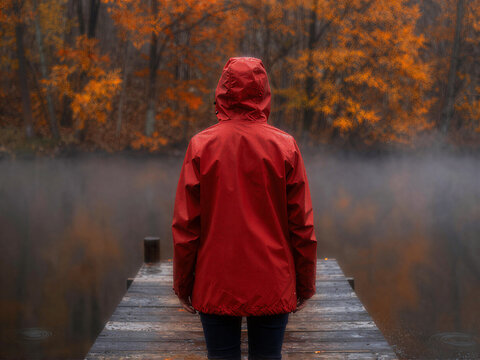 Moody Rainy Lake Pier Solitude Sensory