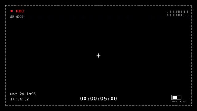 Dslr camera frame viewfinder Retro VHS Camcorder Monospace Overlay 4K
