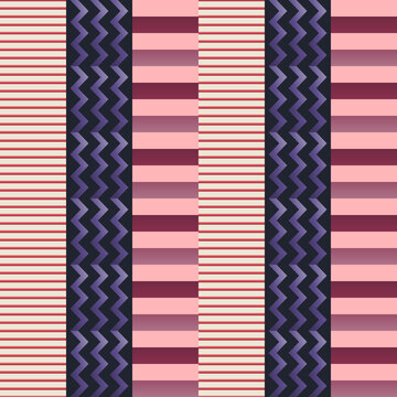 Seamless pixel pattern in maroon, beige, black - elegant gradient geometric background for wallpaper, textile and wrapping paper design