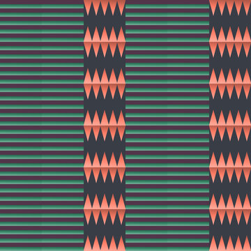 Seamless abstract pattern in maroon, green, navy - artistic gradient geometric background for wallpaper, textile and wrapping paper design