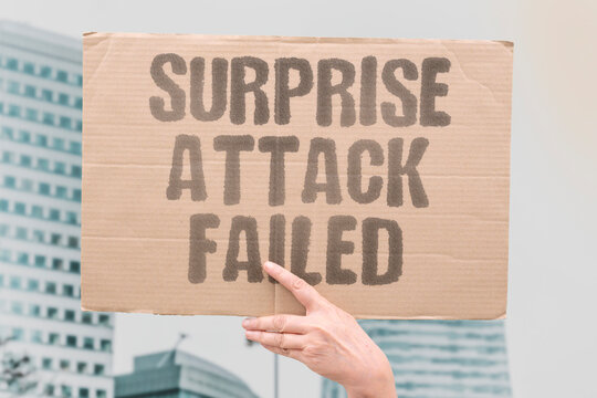 "Surprise Attack Failed" Iran's attempt to catch US forces off guard did not succeed. CONFLICT. SURPRISE. ATTACK. FAILED. DETERRED.