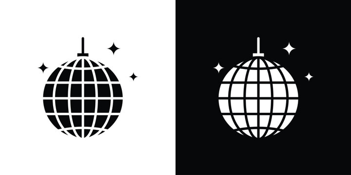 Mirror ball icon simple elements collection