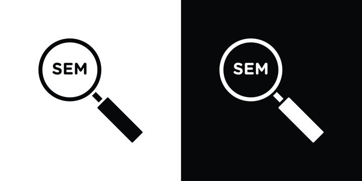 SEM icon simple elements collection