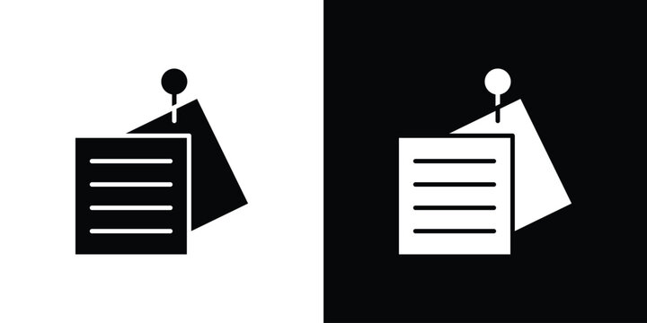 Sticky notes icon simple elements collection