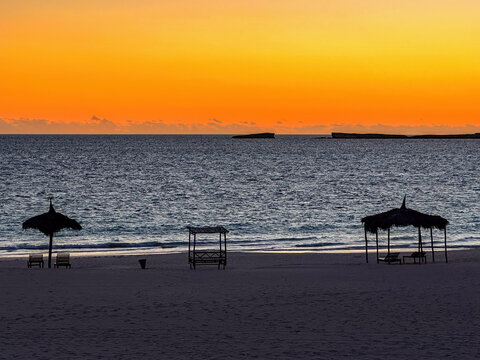 Sunset at Shangri-la Lodge on the west coast of Southwestern Madagascar