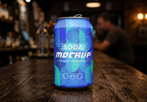 Aluminum Soda Can Mockup
