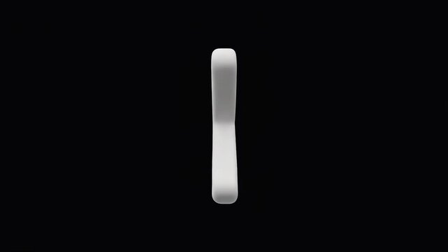 White letter x rotation on black background