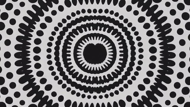 Abstract geometric pattern with expanding concentric circles