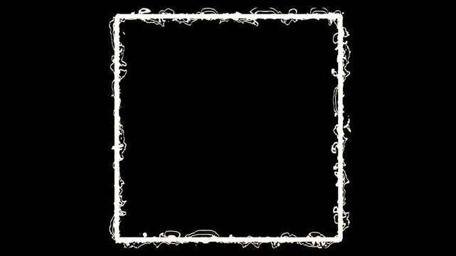 Neon rectangle glowing and flickering 4K. 