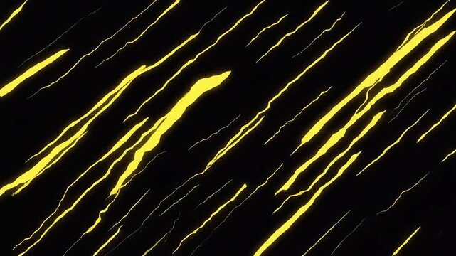 Yellow streaks light speed abstract background animation