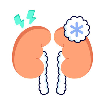 Creative design icon of kidney pain