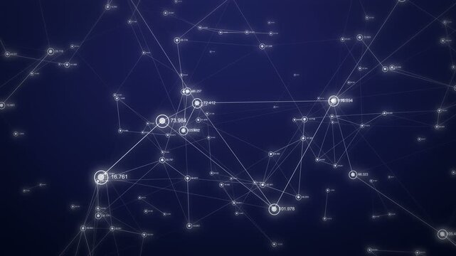 Connected Node Network Topology with Dynamic Graph Visualization 4K