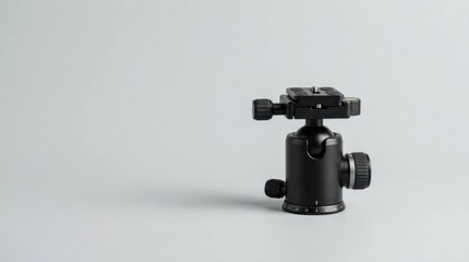 Fototapeta premium Professional Ball Head Mount for Tripod Isolated on a Neutral Grey Background