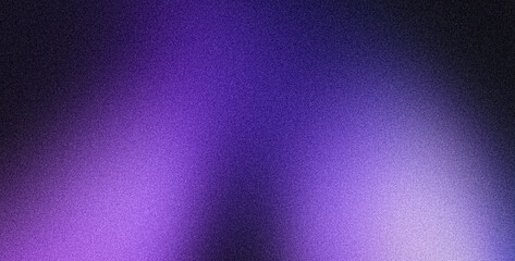 Naklejka na ściany i meble Dark blur purple grainy background blurred glowing abstract shape on dark backdrop, noise texture header, poster, wallpaper, banner design