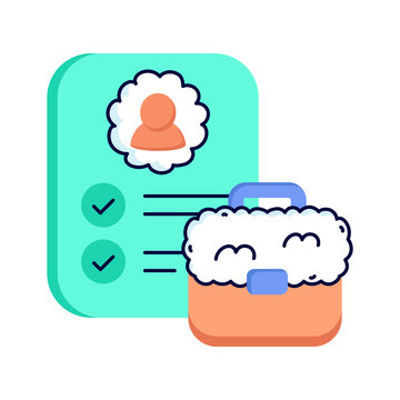 Modern design icon of curriculum vitae 
