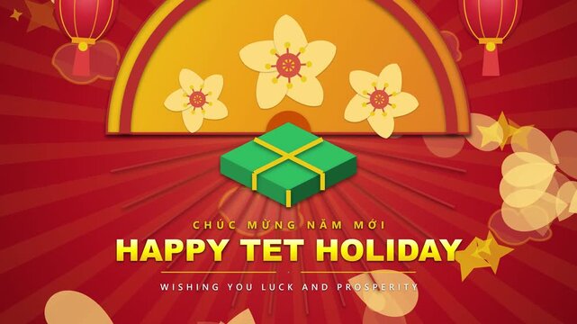 Festive Holiday Illustration Showing Traditional Elements and Text