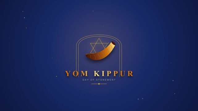 Animated Gold Banner Displaying Text with Star Symbol on Blue Background