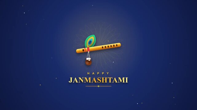 Decorative Musical Instrument Floating and Spinning in Blue Background