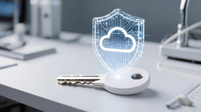 Cloud Security Key Shield Data Protection Access Control Encryption Privacy Safety for Strong Data Privacy Protection and Secure
