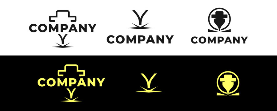 cnc laser icon logo design, metal, technology, cut, engineering, equipment, steel, manufacturing, industrial, laser cutting, factory, machine, workshop, tool, production, industry, design, engraving