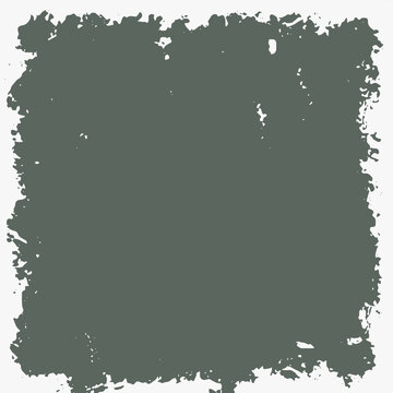 Grunge texture square frame isolated on white background with weathered rough surface.