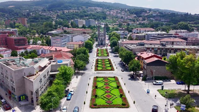 Aerial View of Igreja de Nossa Senhora da, Guimaraes, Portugal
