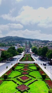Aerial View of Igreja de Nossa Senhora da, Guimaraes, Portugal