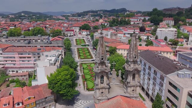 Aerial View of Igreja de Nossa Senhora da, Guimaraes, Portugal