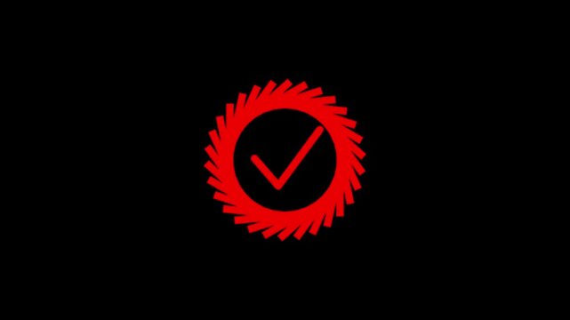 check mark tick icon  checkmark symbol for success, approval  animation, yes icon, check mark verified symbol for choice, approved tick mark flat style